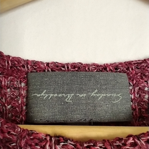 Anthropologie Sunday in Brooklyn Puff Sleeve Mesh Sweater Blouse Top Fairycore S - Picture 9 of 12